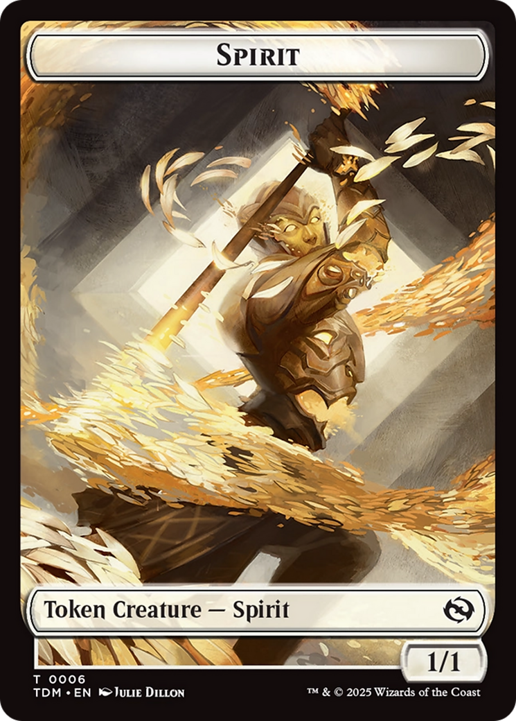 Spirit (0006) // Spirit (0007) Double-Sided Token [Tarkir: Dragonstorm Tokens] | Empire Gaming NC