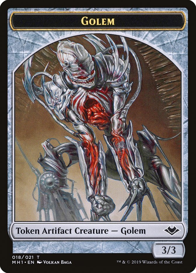 Spirit // Golem Double-Sided Token [Modern Horizons Tokens] | Empire Gaming NC