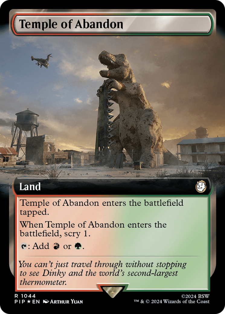 Temple of Abandon (Extended Art) (Surge Foil) [Fallout] | Empire Gaming NC