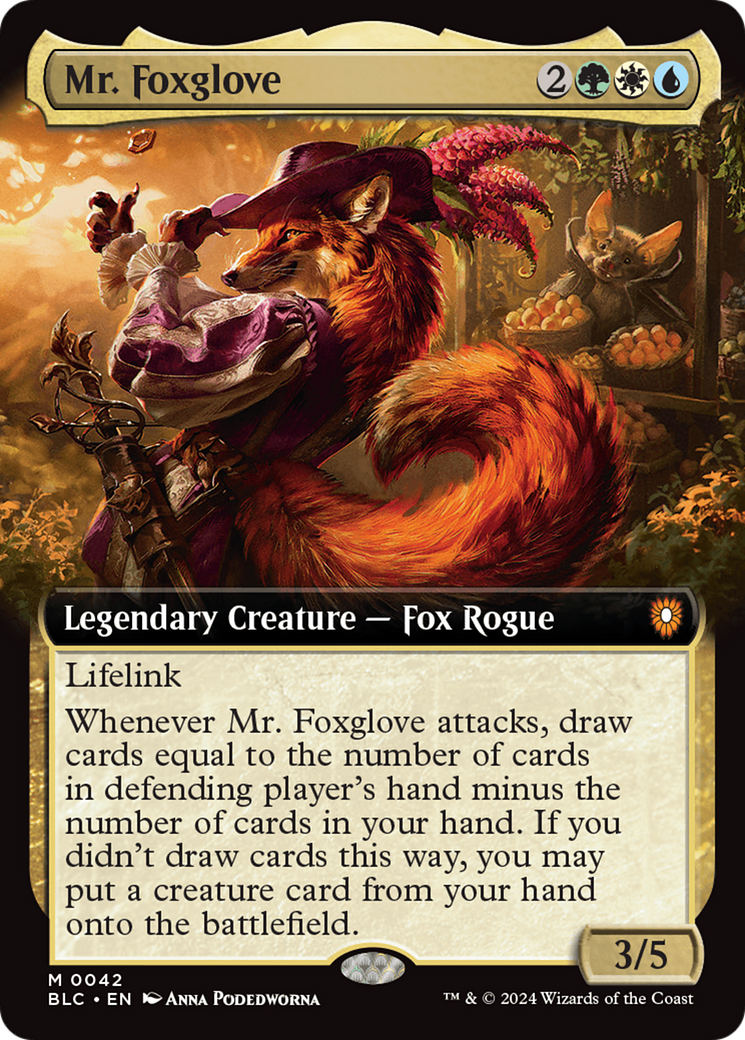 Mr. Foxglove (Extended Art) [Bloomburrow Commander] | Empire Gaming NC