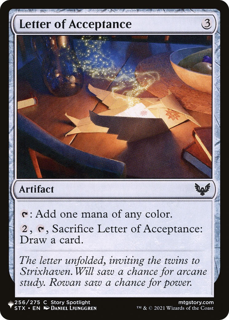 Letter of Acceptance [The List] | Empire Gaming NC