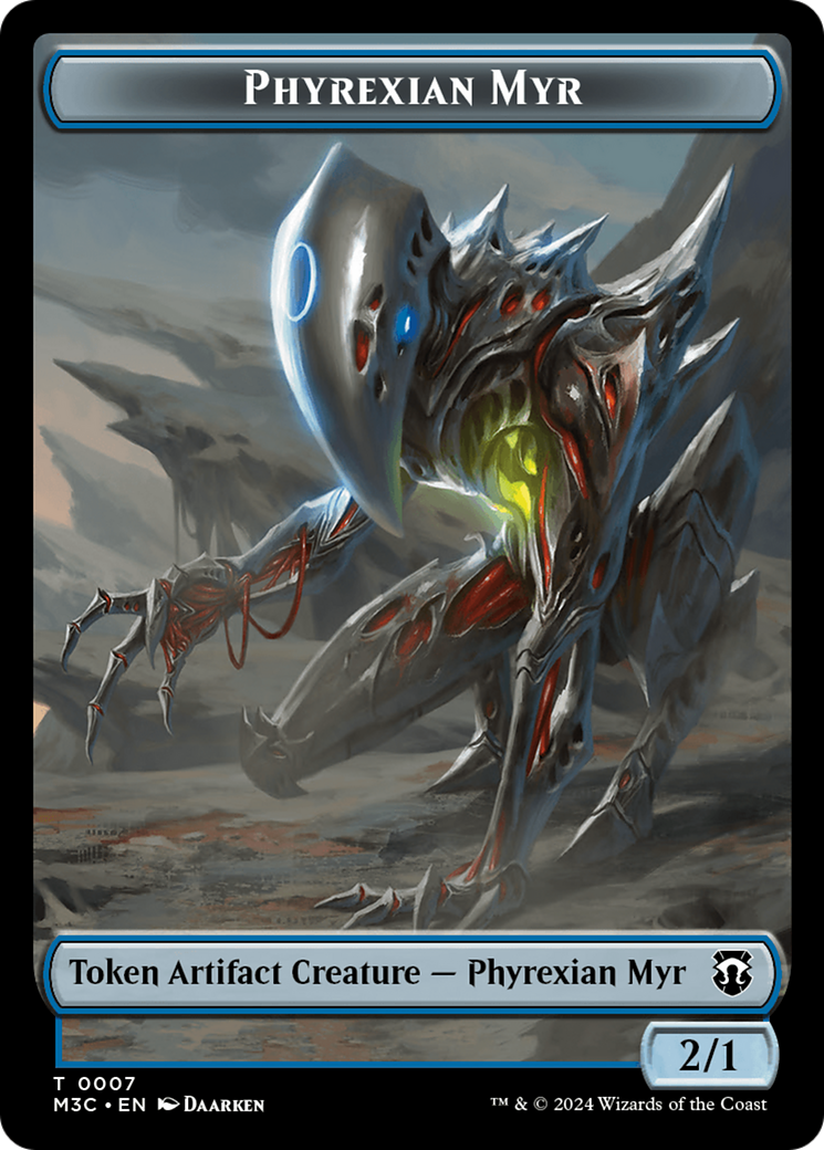 Phyrexian Myr // Servo Double-Sided Token [Modern Horizons 3 Commander Tokens] | Empire Gaming NC