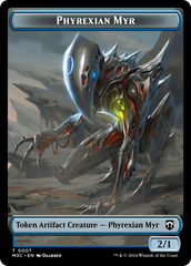 Phyrexian Myr (Ripple Foil) // Servo Double-Sided Token [Modern Horizons 3 Commander Tokens] | Empire Gaming NC