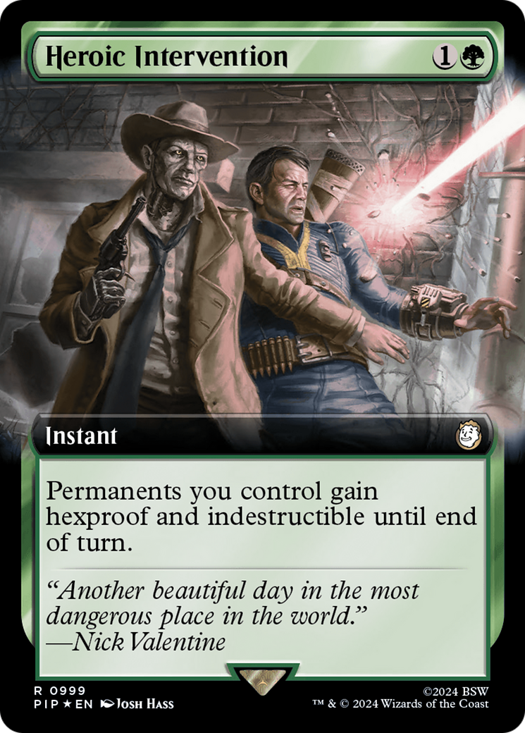 Heroic Intervention (Extended Art) (Surge Foil) [Fallout] | Empire Gaming NC