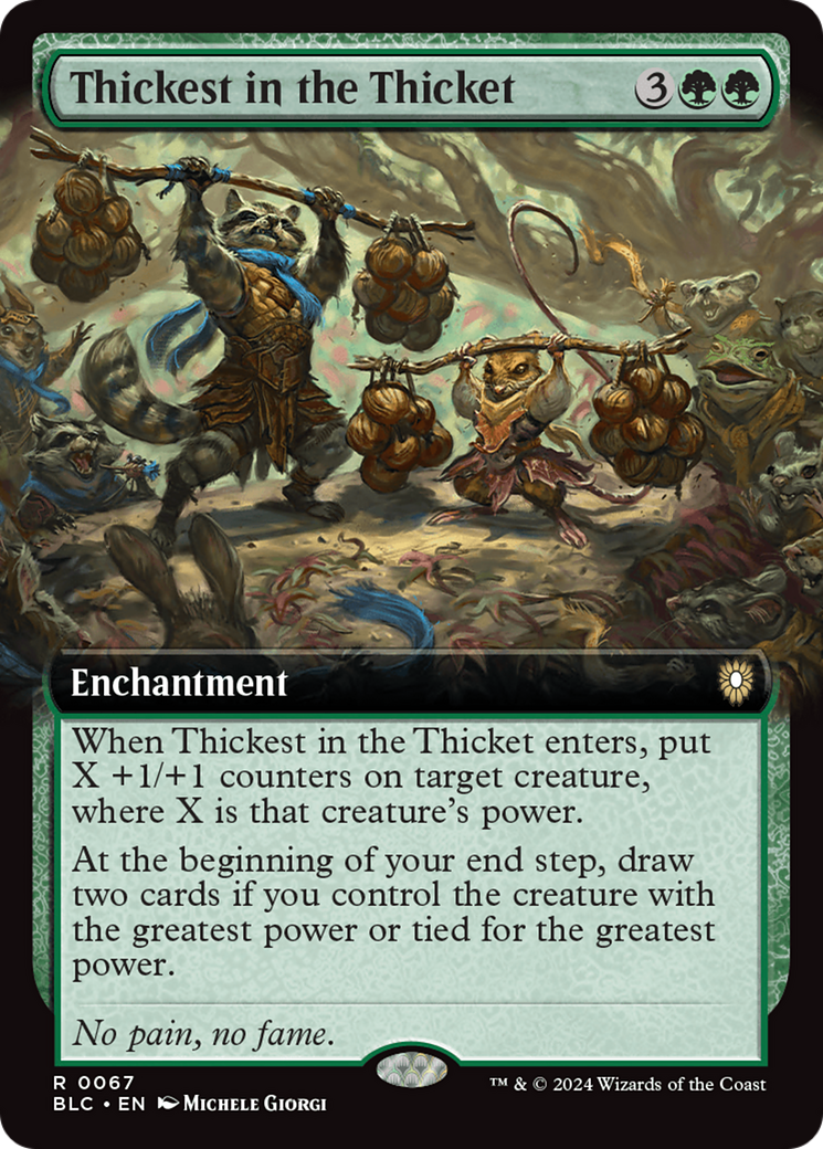 Thickest in the Thicket (Extended Art) [Bloomburrow Commander] | Empire Gaming NC