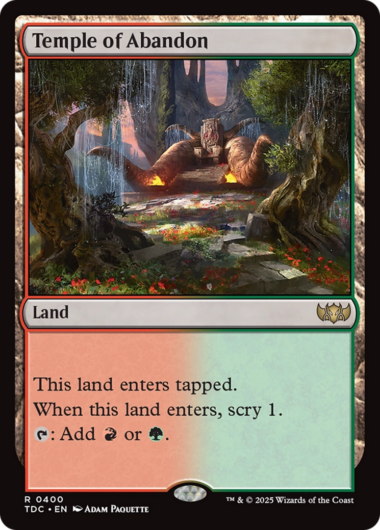 Temple of Abandon [Tarkir: Dragonstorm Commander] | Empire Gaming NC
