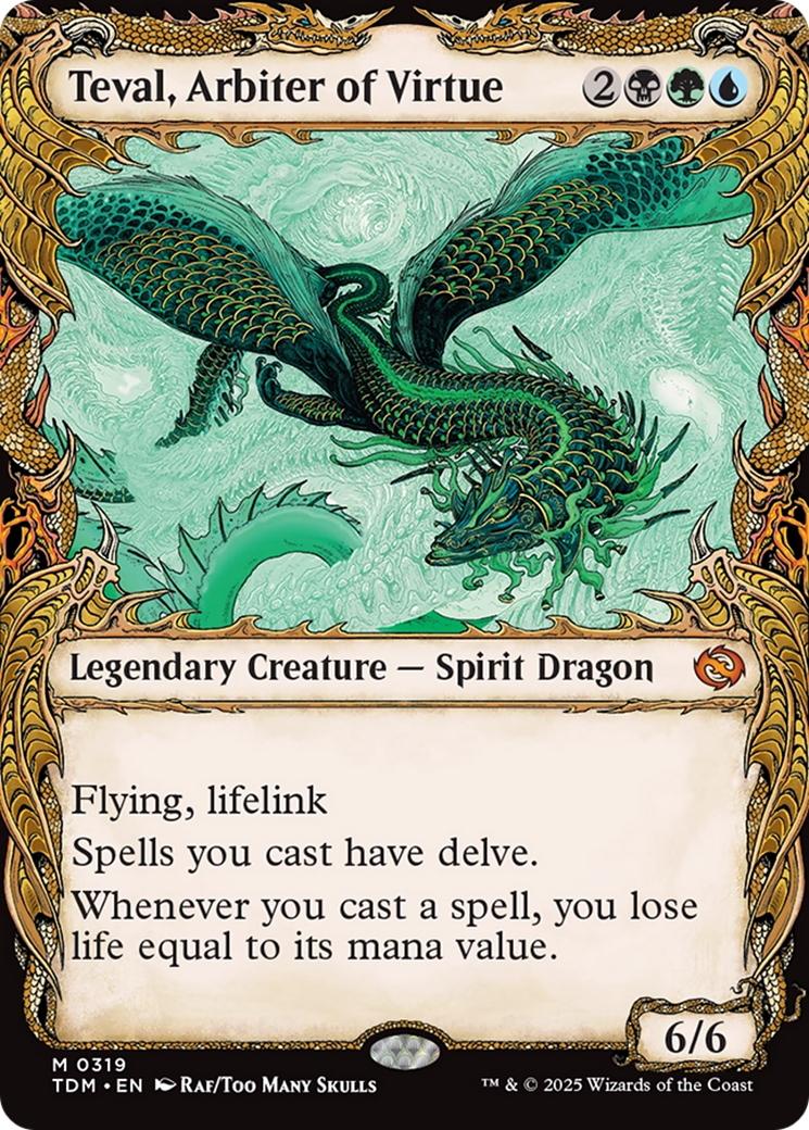 Teval, Arbiter of Virtue (Showcase) [Tarkir: Dragonstorm] | Empire Gaming NC