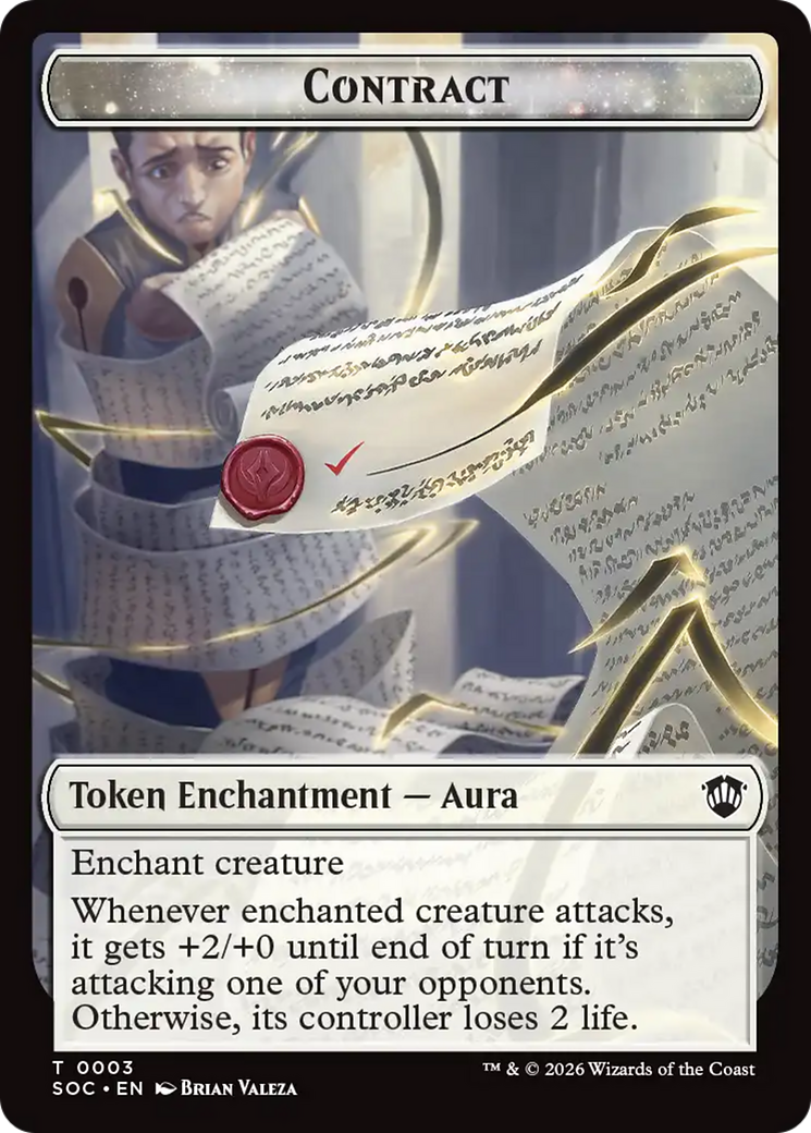 Contract // Copy Double-Sided Token [Secrets of Strixhaven Commander Tokens] | Empire Gaming NC