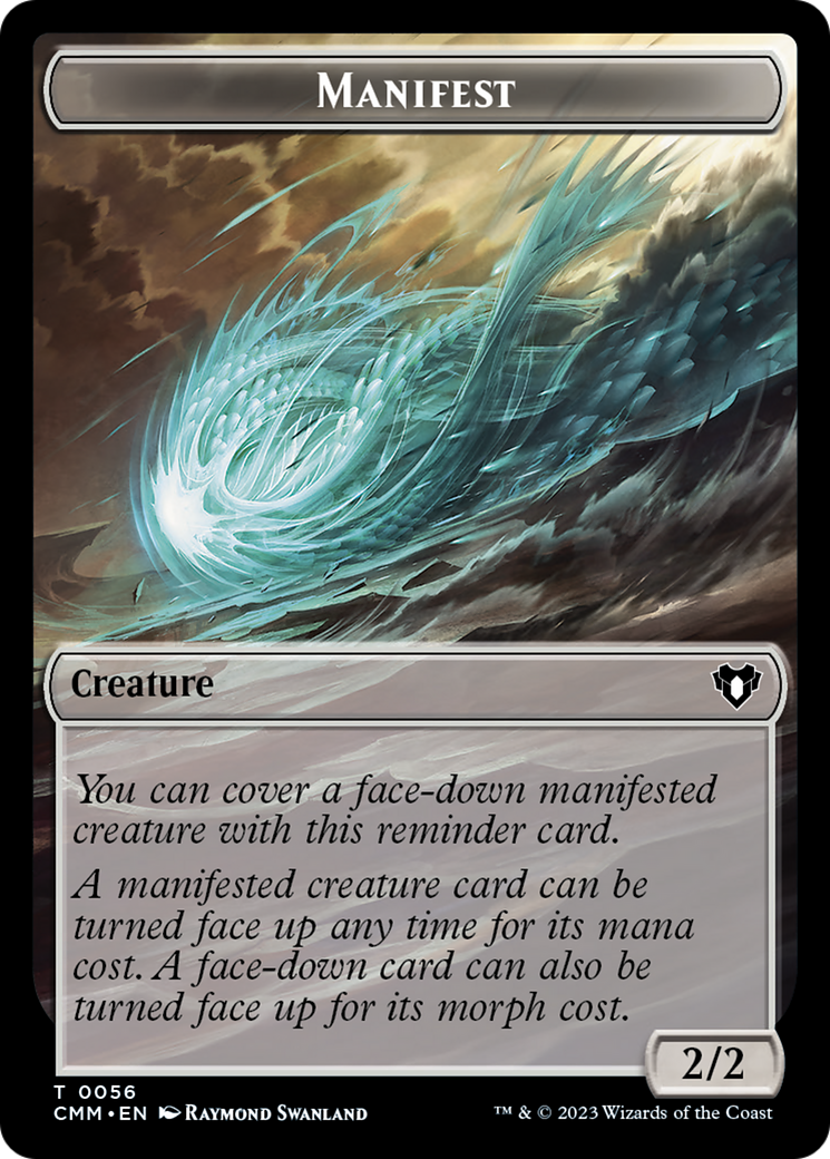 Manifest // Eldrazi Scion Double-Sided Token [Commander Masters Tokens] | Empire Gaming NC