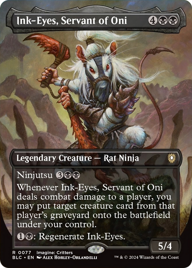 Ink-Eyes, Servant of Oni (Borderless) [Bloomburrow Commander] | Empire Gaming NC