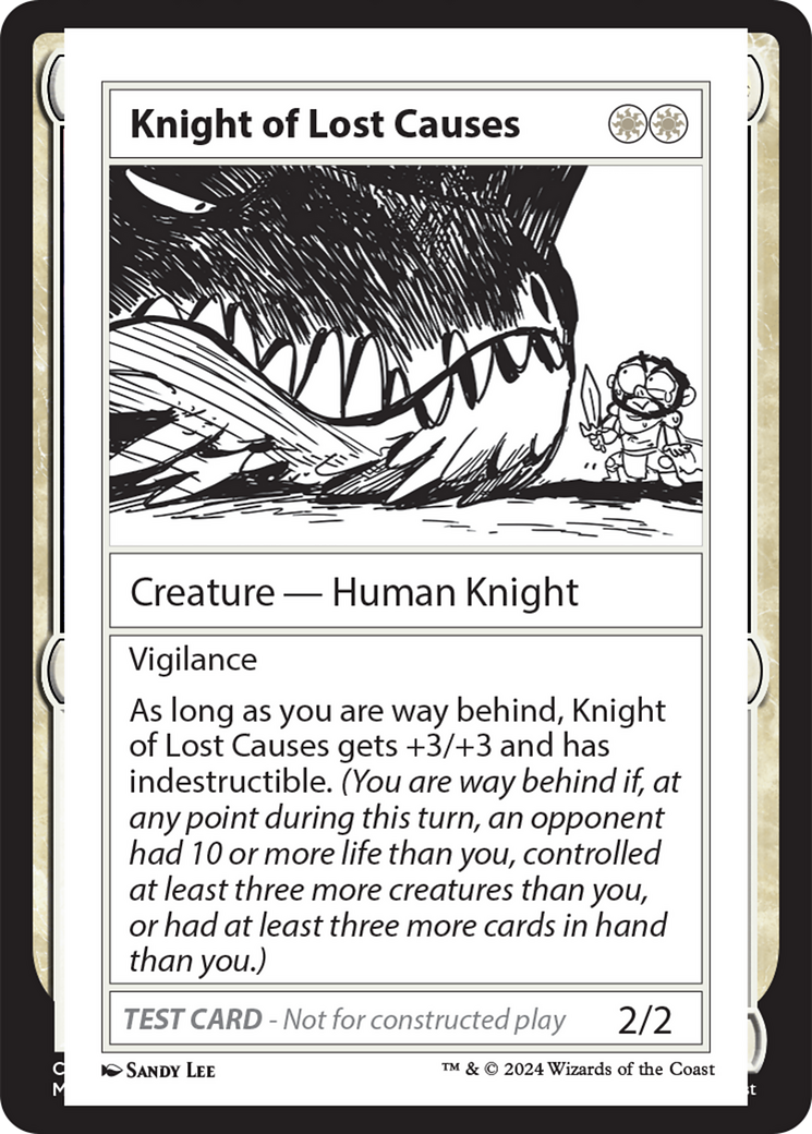 Knight of Lost Causes [Mystery Booster 2 Playtest Cards] | Empire Gaming NC