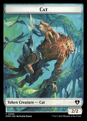 Zombie (0019) // Cat (0005) Double-Sided Token [Commander Masters Tokens] | Empire Gaming NC