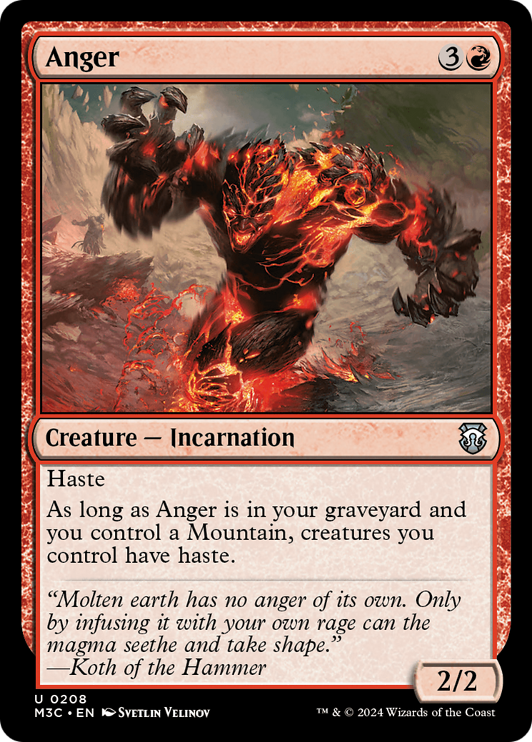 Anger (Ripple Foil) [Modern Horizons 3 Commander] | Empire Gaming NC