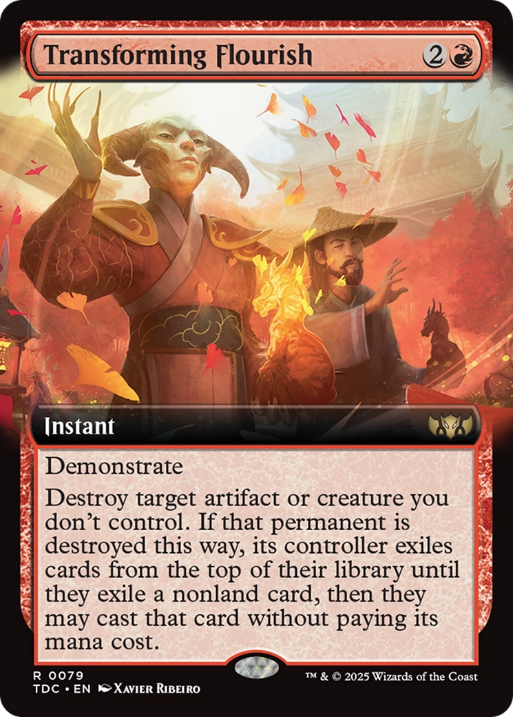 Transforming Flourish (Extended Art) [Tarkir: Dragonstorm Commander] | Empire Gaming NC