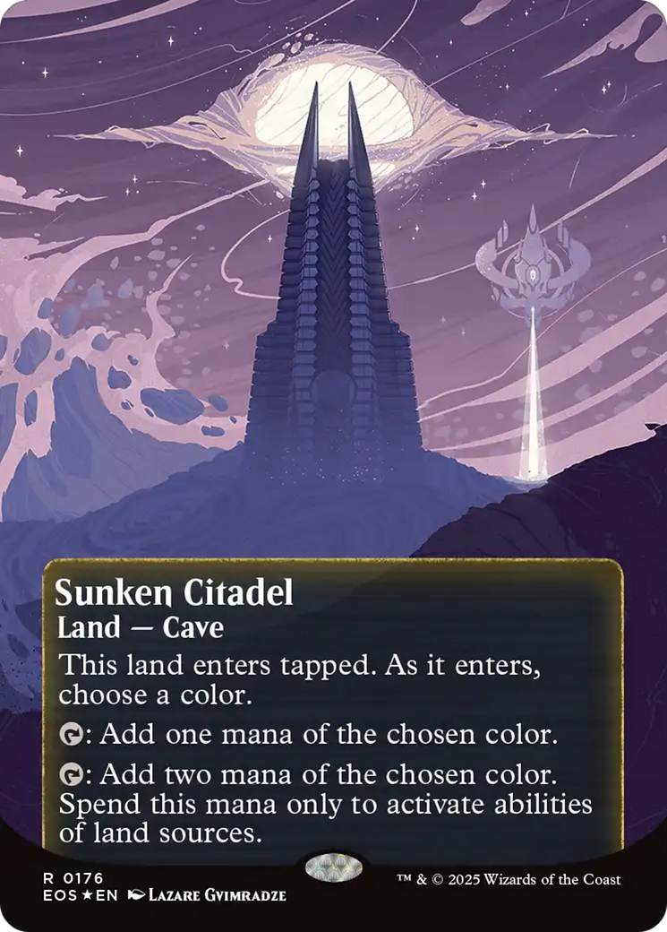 Sunken Citadel (0176) (Borderless) (Galaxy Foil) [Edge of Eternities: Stellar Sights] | Empire Gaming NC