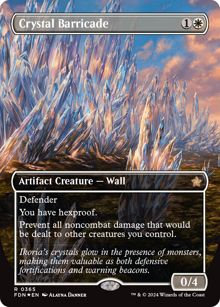 Crystal Barricade (Borderless) (Mana Foil) [Foundations] | Empire Gaming NC