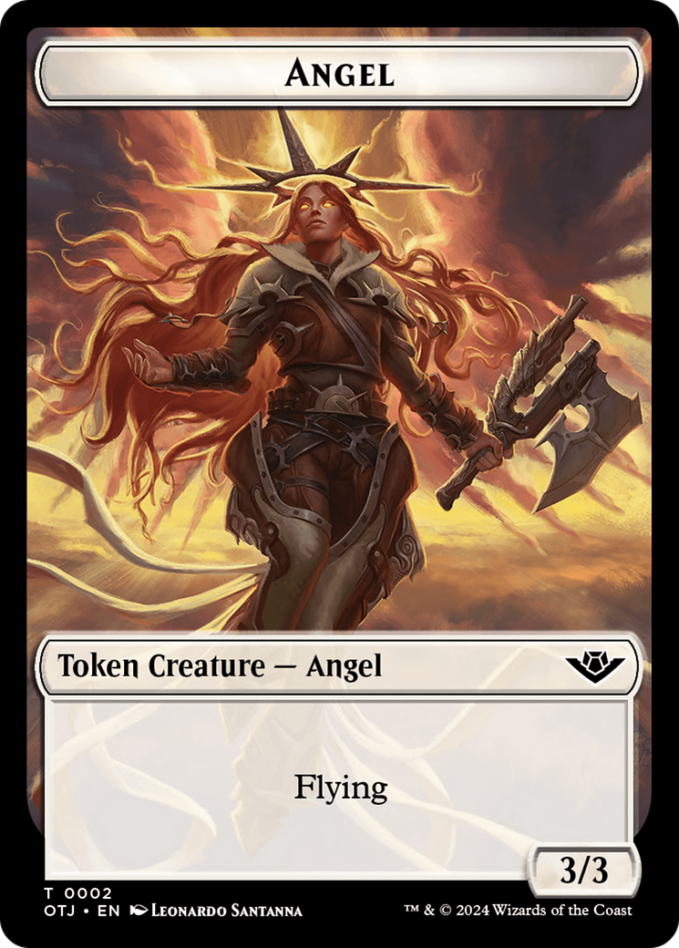 Angel Token [Outlaws of Thunder Junction Tokens] | Empire Gaming NC