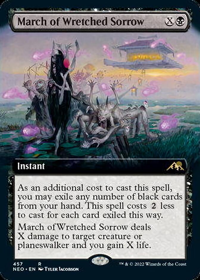 March of Wretched Sorrow (Extended Art) [Kamigawa: Neon Dynasty] | Empire Gaming NC