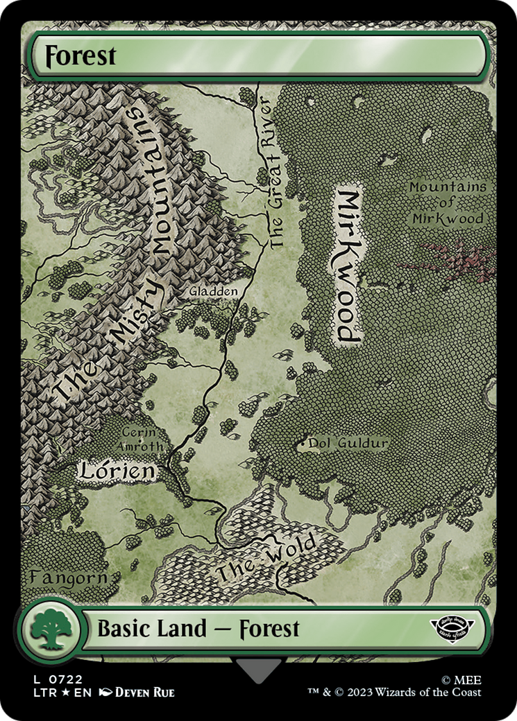 Forest (0722) (Surge Foil) [The Lord of the Rings: Tales of Middle-Earth] | Empire Gaming NC