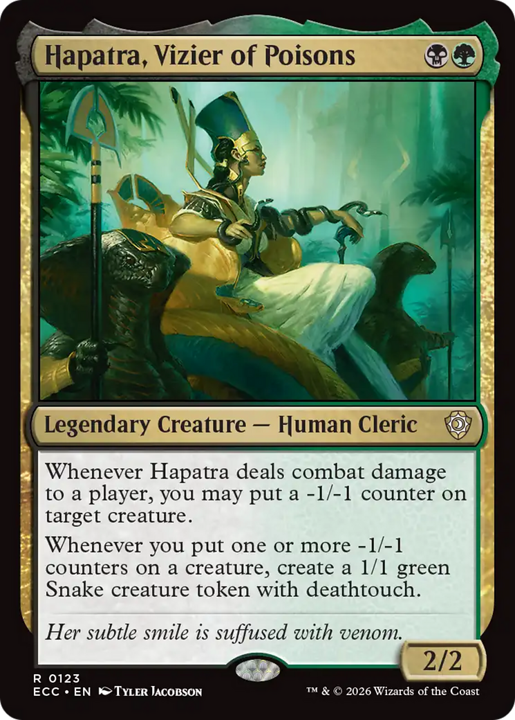 Hapatra, Vizier of Poisons [Lorwyn Eclipsed Commander] | Empire Gaming NC