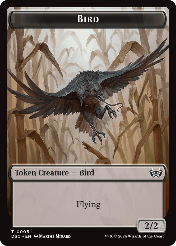 Demon // Bird Double-Sided Token [Duskmourn: House of Horror Commander Tokens] | Empire Gaming NC