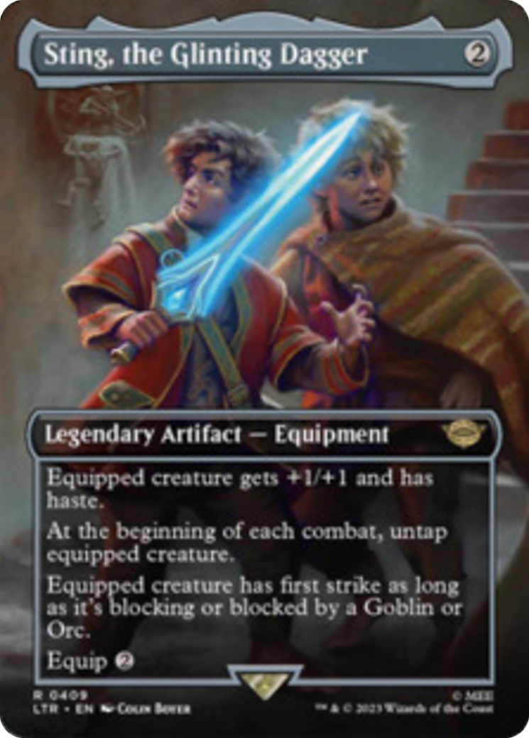 Sting, the Glinting Dagger (Borderless Alternate Art) [The Lord of the Rings: Tales of Middle-Earth] | Empire Gaming NC