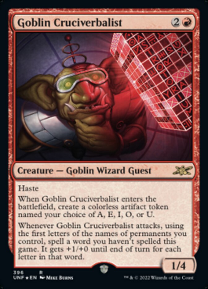 Goblin Cruciverbalist (Galaxy Foil) [Unfinity] | Empire Gaming NC