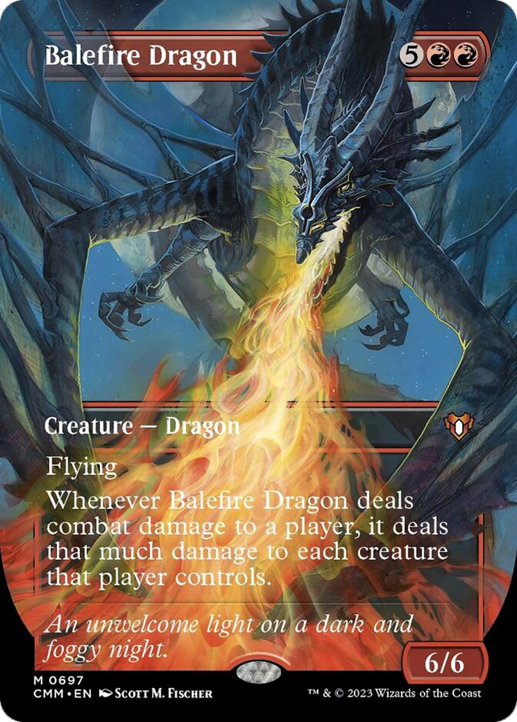 Balefire Dragon (Borderless Alternate Art) [Commander Masters] | Empire Gaming NC