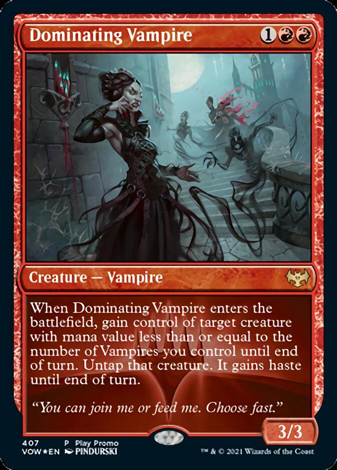 Dominating Vampire (Play Promo) [Innistrad: Crimson Vow Promos] | Empire Gaming NC