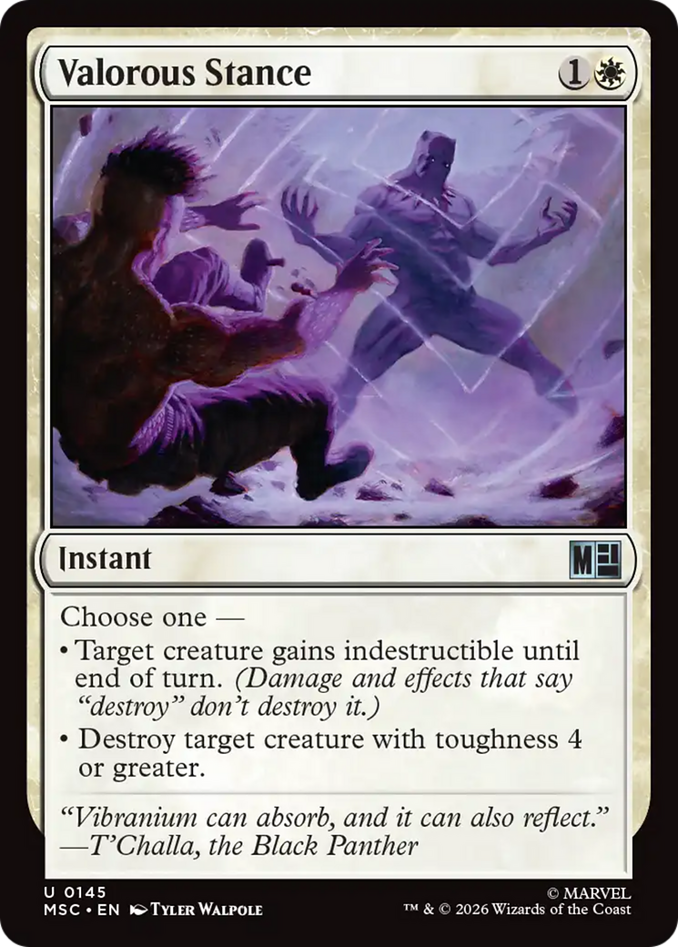 Valorous Stance (Surge Foil) [Marvel Super Heroes Commander] | Empire Gaming NC