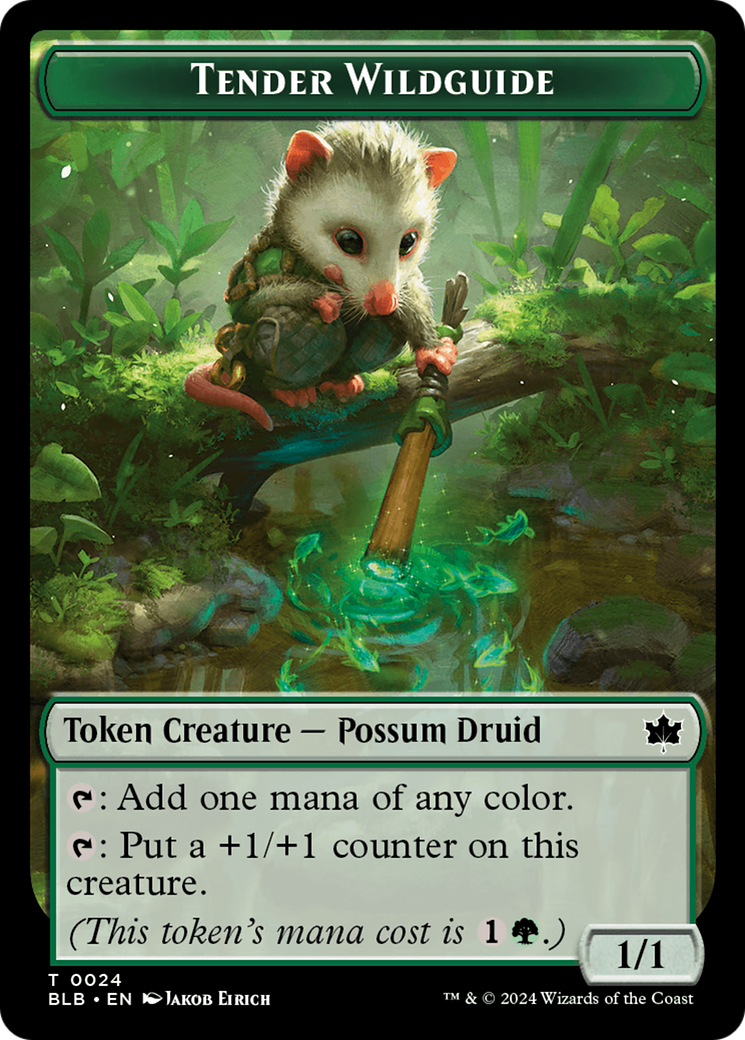 Tender Wildguide Token [Bloomburrow Tokens] | Empire Gaming NC