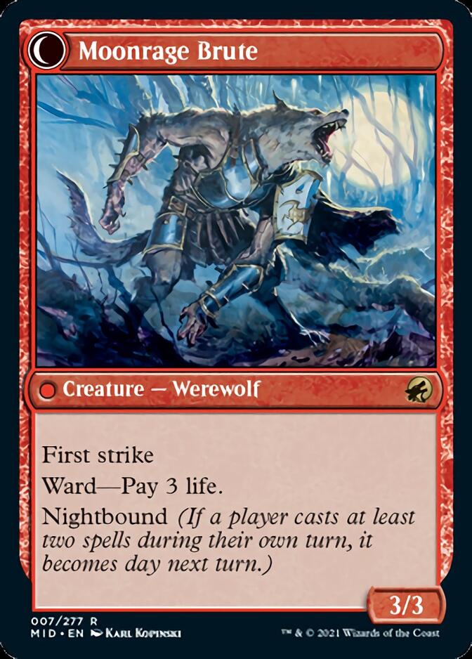 Brutal Cathar // Moonrage Brute [Innistrad: Midnight Hunt] | Empire Gaming NC