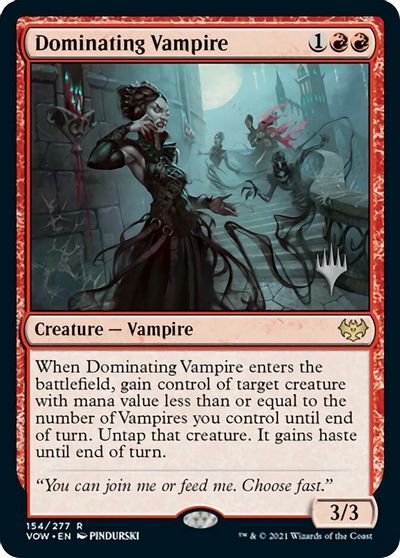 Dominating Vampire (Promo Pack) [Innistrad: Crimson Vow Promos] | Empire Gaming NC