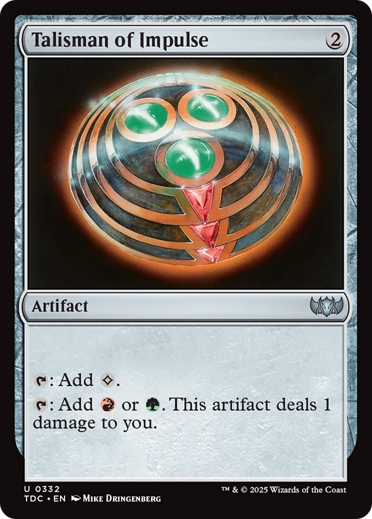 Talisman of Impulse [Tarkir: Dragonstorm Commander] | Empire Gaming NC