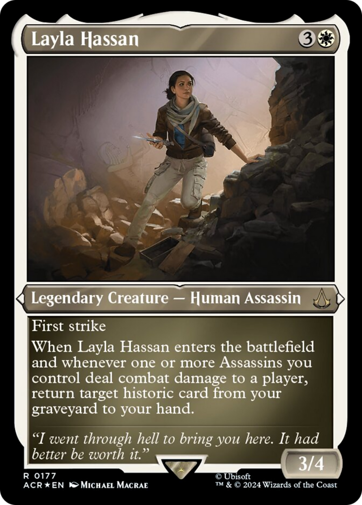 Layla Hassan (Foil Etched) [Assassin's Creed] | Empire Gaming NC