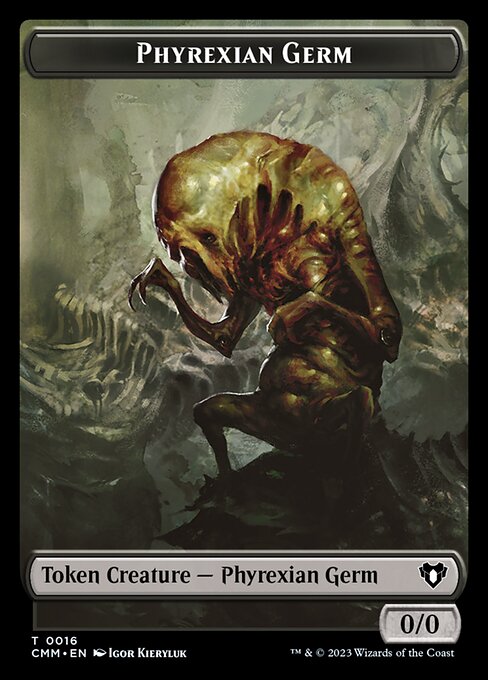 Elemental (0026) // Phyrexian Germ Double-Sided Token [Commander Masters Tokens] | Empire Gaming NC