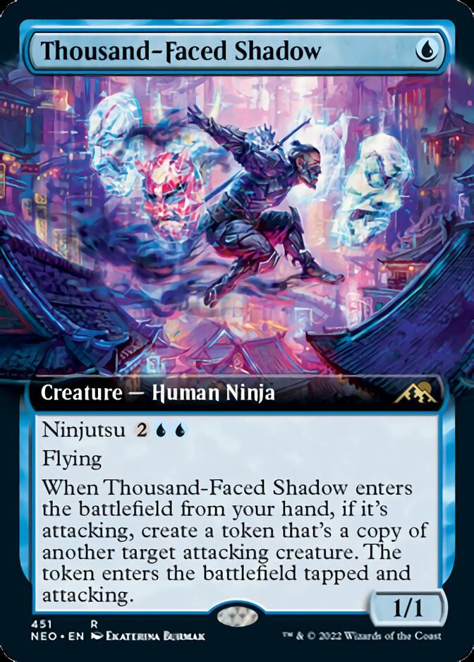 Thousand-Faced Shadow (Extended Art) [Kamigawa: Neon Dynasty] | Empire Gaming NC