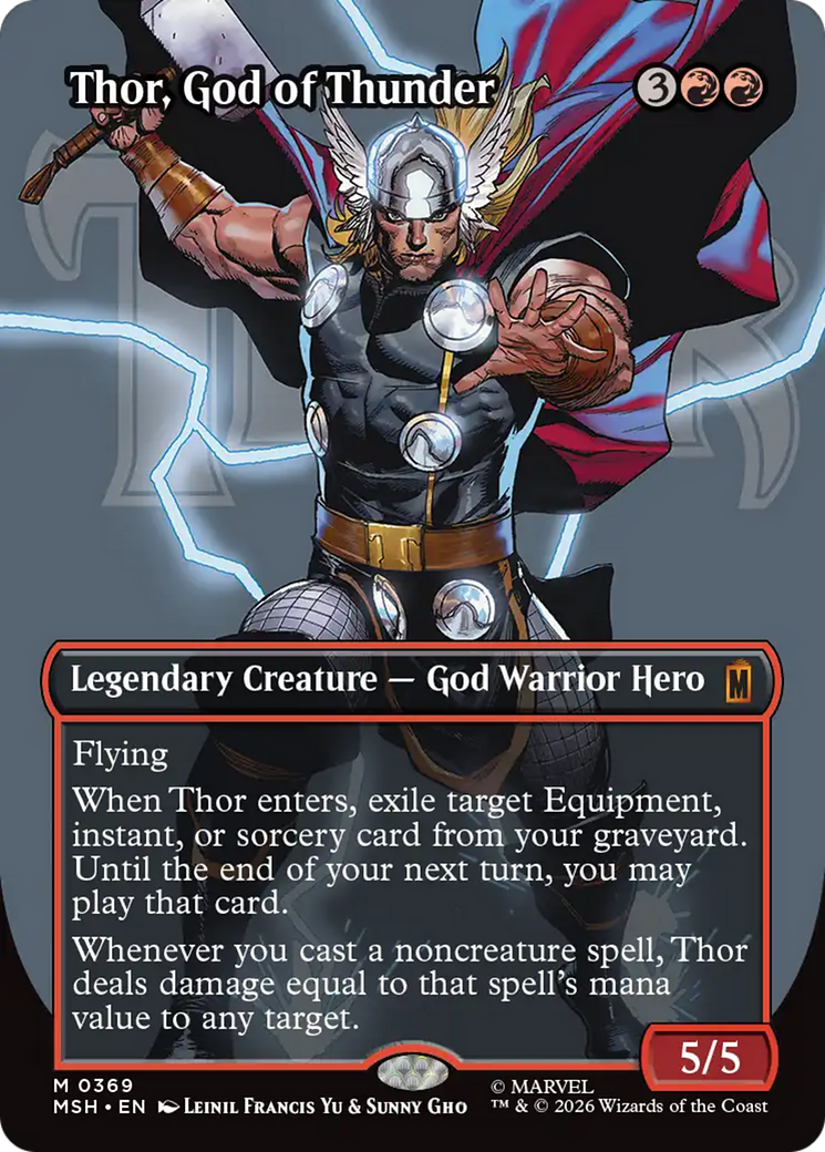 Thor, God of Thunder (Borderless) (0369) [Marvel Super Heroes] | Empire Gaming NC