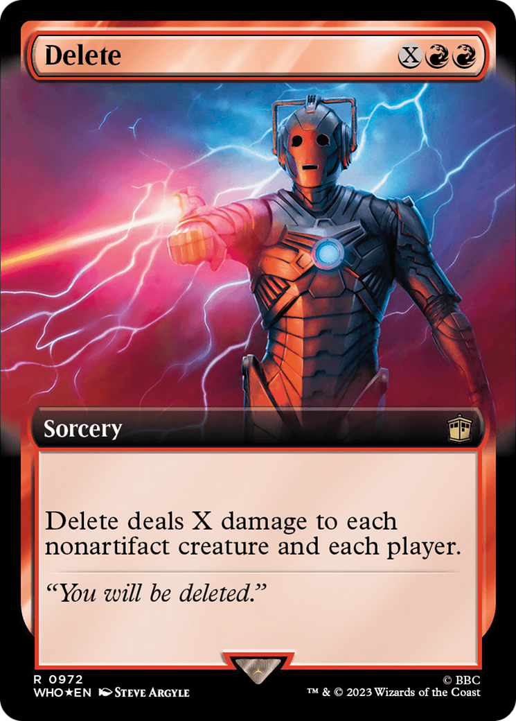 Delete (Extended Art) (Surge Foil) [Doctor Who] | Empire Gaming NC