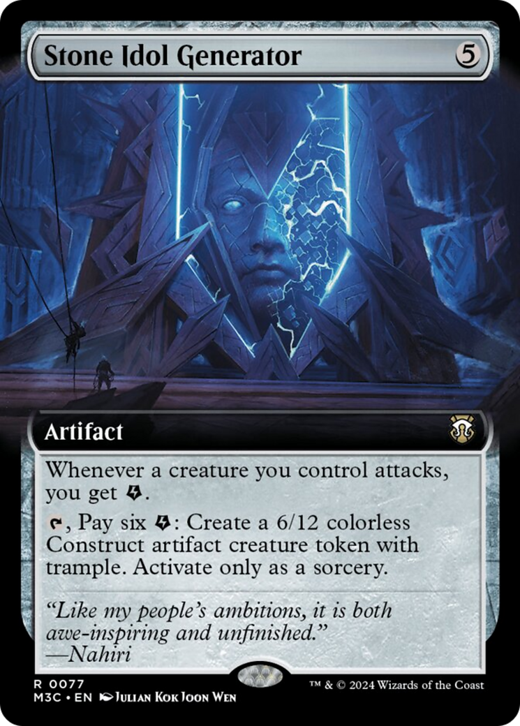 Stone Idol Generator (Extended Art) (Ripple Foil) [Modern Horizons 3 Commander] | Empire Gaming NC