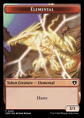 Treasure // Elemental (0025) Double-Sided Token [Commander Masters Tokens] | Empire Gaming NC