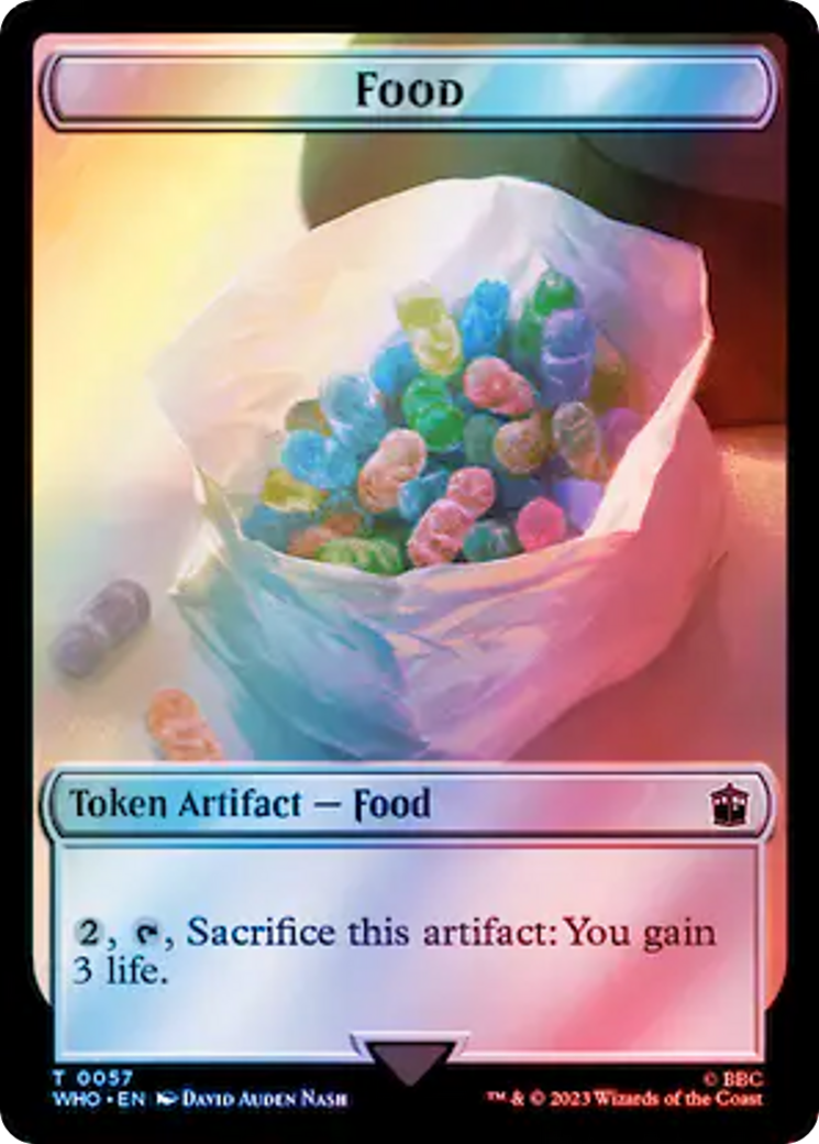 Horse // Food (0057) Double-Sided Token (Surge Foil) [Doctor Who Tokens] | Empire Gaming NC