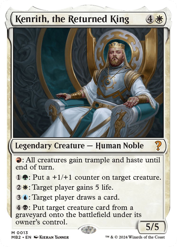 Kenrith, the Returned King (White Border) [Mystery Booster 2] | Empire Gaming NC