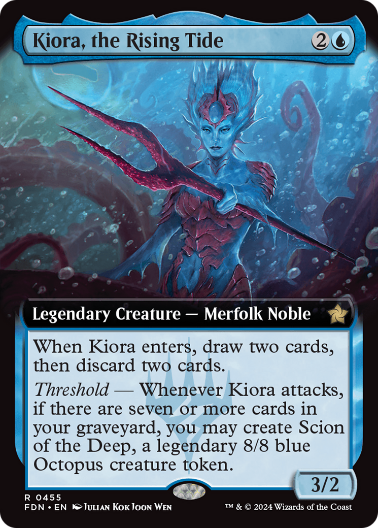 Kiora, the Rising Tide (Extended Art) [Foundations] | Empire Gaming NC