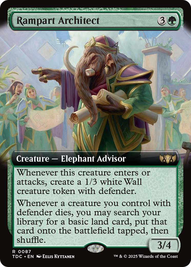 Rampart Architect (Extended Art) [Tarkir: Dragonstorm Commander] | Empire Gaming NC