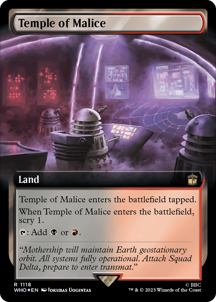 Temple of Malice (Extended Art) (Surge Foil) [Doctor Who] | Empire Gaming NC