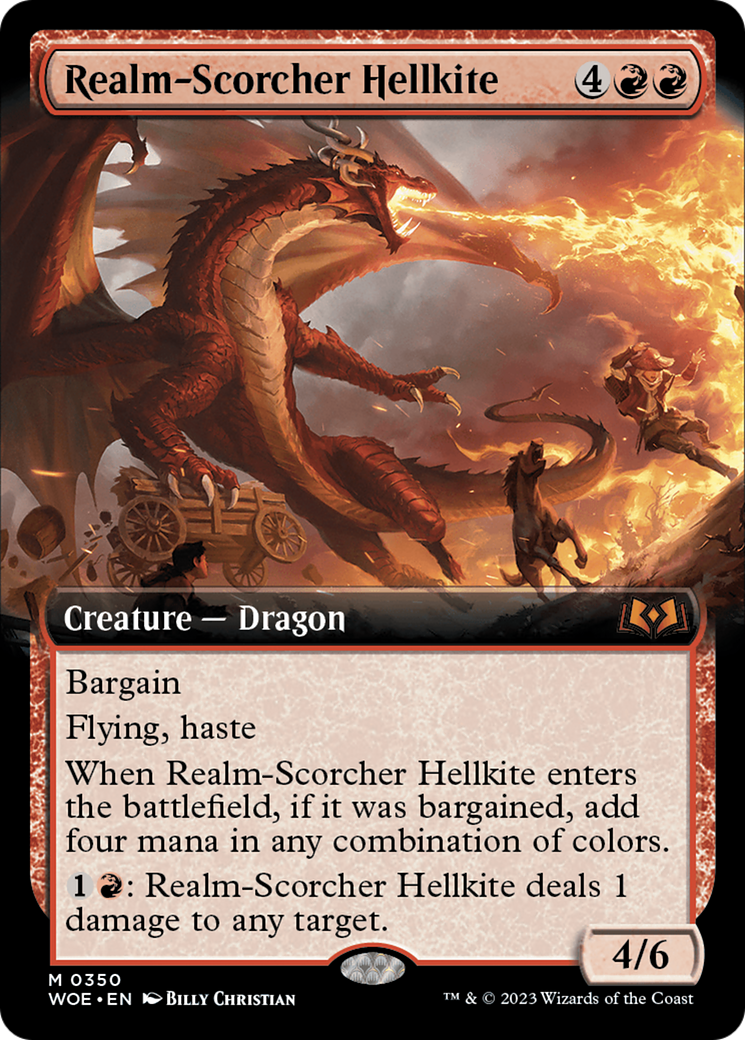 Realm-Scorcher Hellkite (Extended Art) [Wilds of Eldraine] | Empire Gaming NC