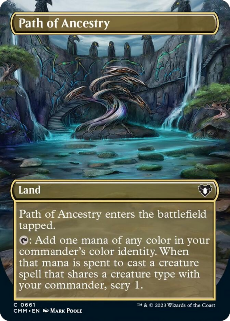 Path of Ancestry (Borderless Alternate Art) [Commander Masters] | Empire Gaming NC