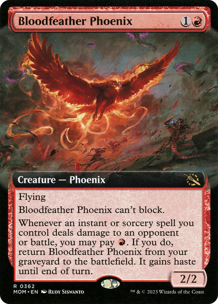 Bloodfeather Phoenix (Extended Art) [March of the Machine] | Empire Gaming NC