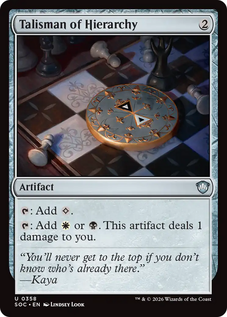 Talisman of Hierarchy [Secrets of Strixhaven Commander] | Empire Gaming NC